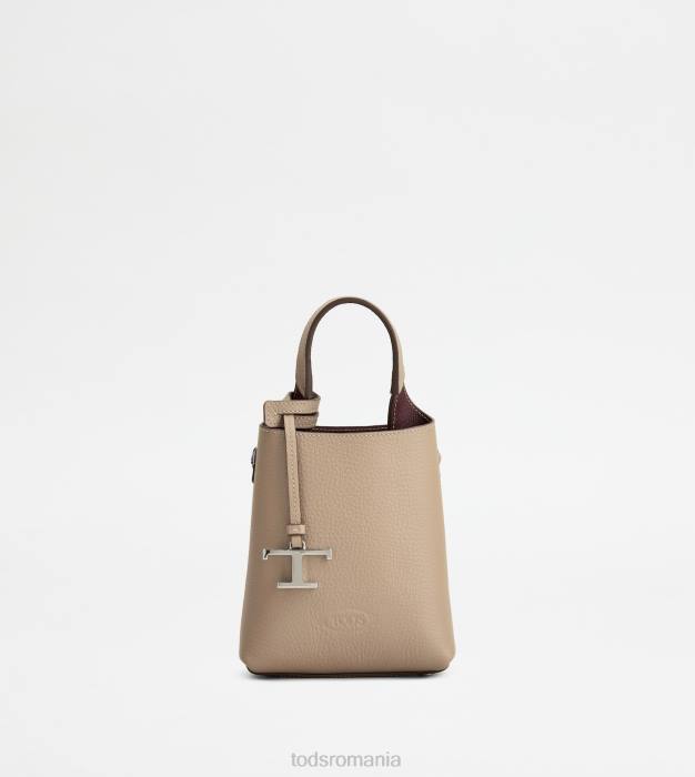 micro geanta din piele femei Tod's 080D471 bej