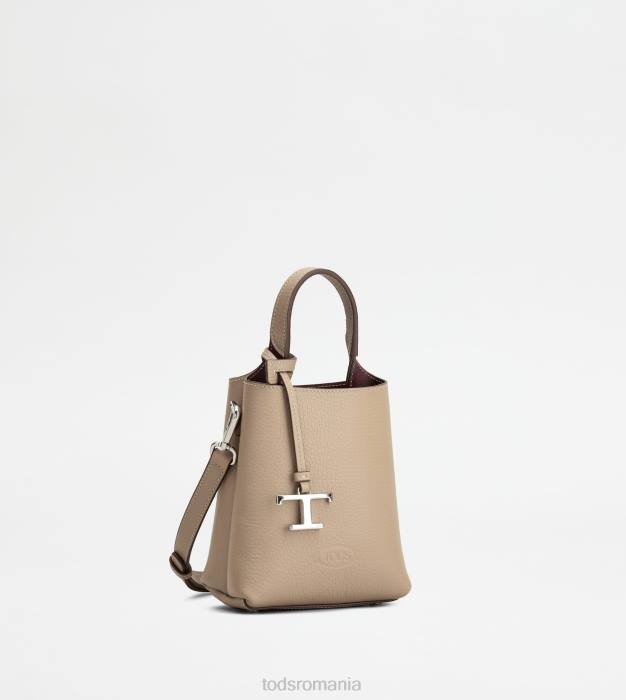 micro geanta din piele femei Tod's 080D471 bej