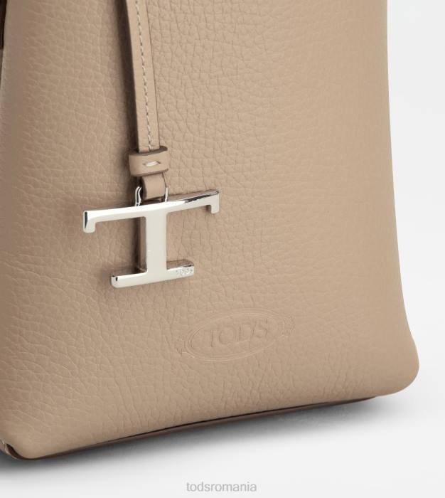 micro geanta din piele femei Tod's 080D471 bej