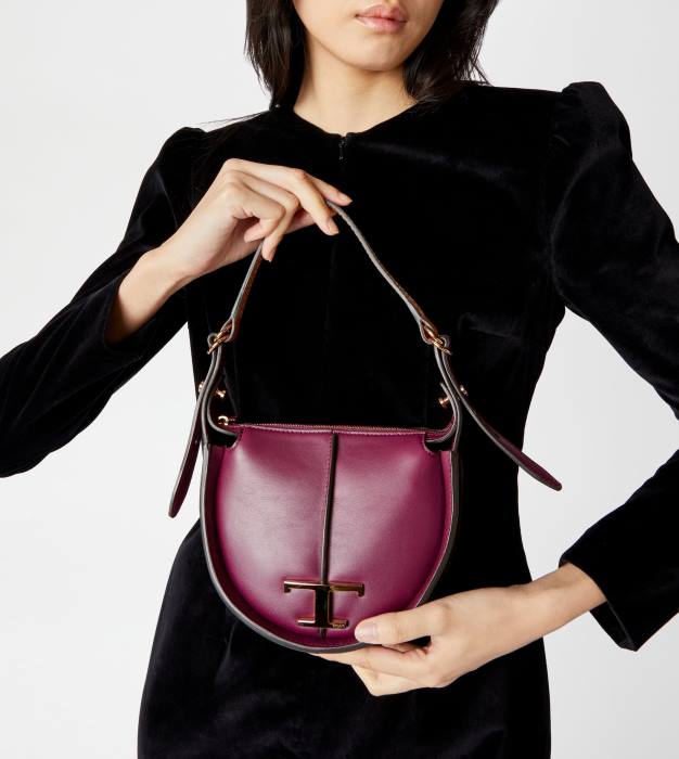 t geantă hobo atemporală din piele micro femei Tod's 080D464 maro