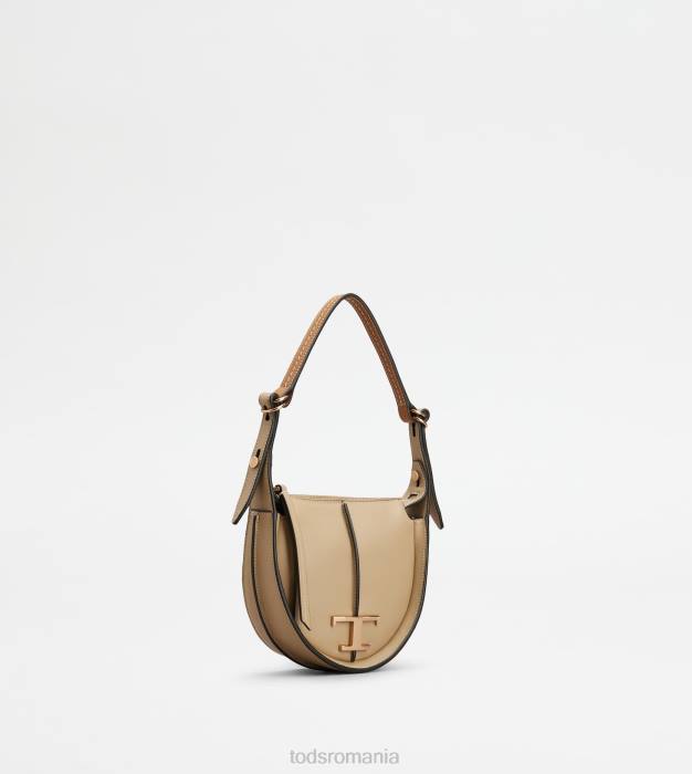 t geantă hobo atemporală din piele micro femei Tod's 080D466 bej