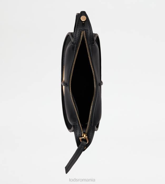 t geantă hobo atemporală din piele micro femei Tod's 080D467 negru