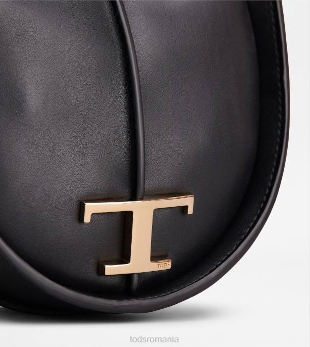 t geantă hobo atemporală din piele micro femei Tod's 080D467 negru